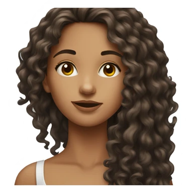 A long curly brunette girl  sticker