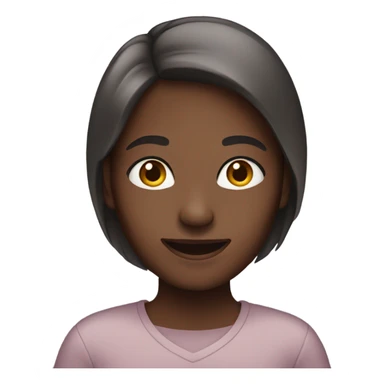 smiling dark-skinned female sticker