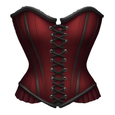Dark red corset sticker