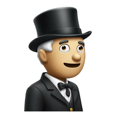 Man wearing bowler hat insulting mime  sticker