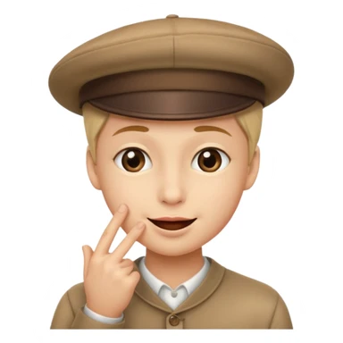 Smirking whispering a secret sticker