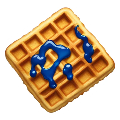 Waffle with blue syrup  sticker