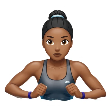 black female athlete swimming sticker