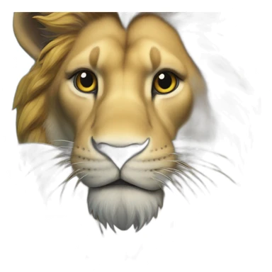 Un lion dans l'eau sticker