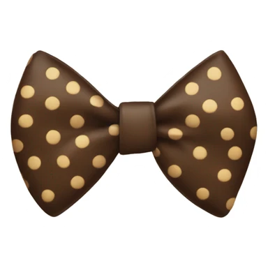 A brown bow with dots sticker