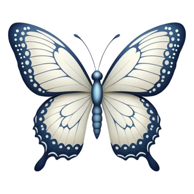 White butterfly sticker