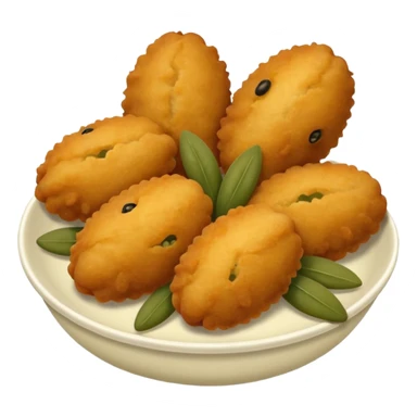 4 olive all'ascolana impanate e fritte (senza faccina) sticker