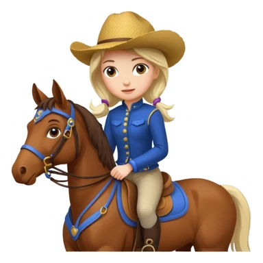 Girl riding a horse  sticker