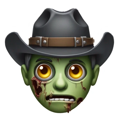 zombie avec un chapeau de cowboy sticker