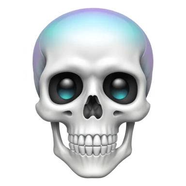 skeleton with cartoonish mind-blown effect sticker