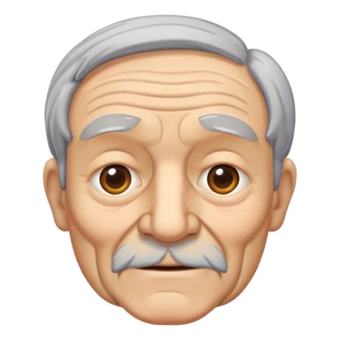 old wrinkly man sticker