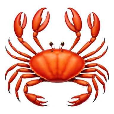 A live crab with only eight legs and two pincers sticker