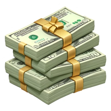 cash money in pinkish color sticker