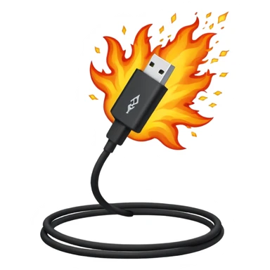 USB-C Cable with Explosion behind sticker