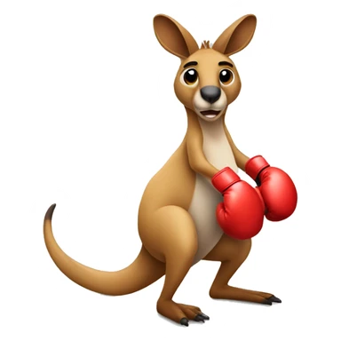 kangaroo with boxing gloves sticker