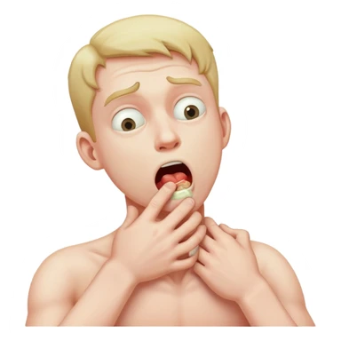 Guy choking himself out sticker