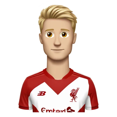 Martin Ødegaard wearing Liverpool fc uniform sticker