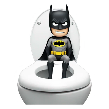 Batman on the toilet sticker