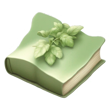 Open Light Sage green holy Bible with a light coloured gardens coming from the sides of the Bible  sticker