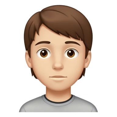 Chico 15 años pelo liso marrón  sticker