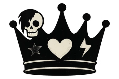emo crown, remove background sticker