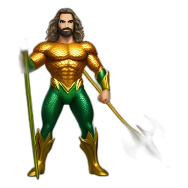 aquaman with trident sticker