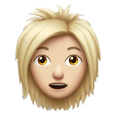 Porcupine woman looking shocked static blonde hair sticker
