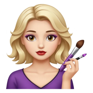 Красится девочка с шикарной укладкой sticker