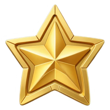 A cute 3D Stylized icon of Star Ticket for game sticker