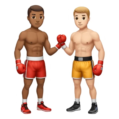 two boxers shaking hands sticker