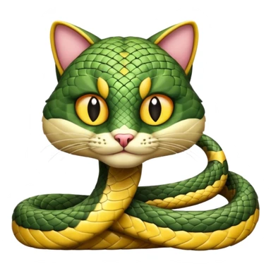 Snake with a cat head sticker