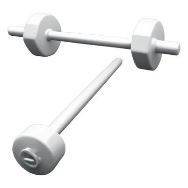 Long dumbbell white gym bar sticker