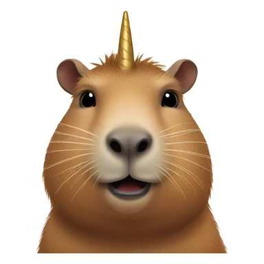 capybara with unicorn horn sticker