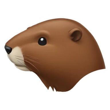 back of head beaver sticker