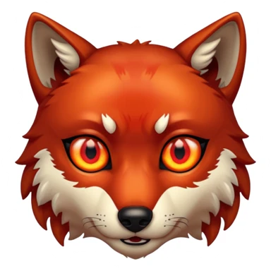 Wolf eyes glowing red sticker