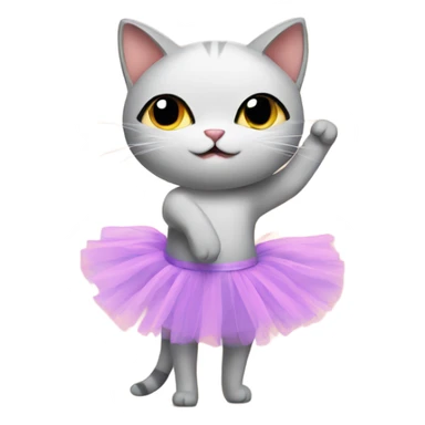 cat with a tutu sticker