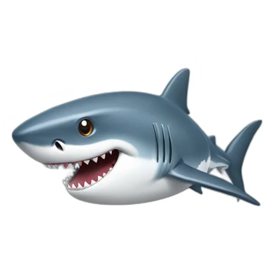 shark with a military cap sticker