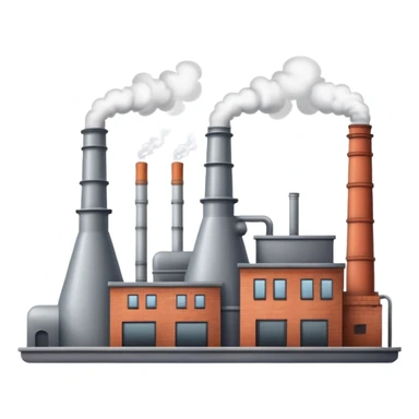 industrial factory with smokestacks sticker
