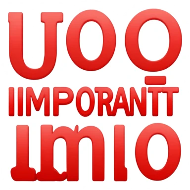 The Word "important" written in a red sticker