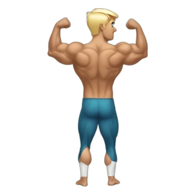 Someone flexing their calf muscle  sticker