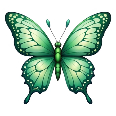 Deep green butterfly sticker