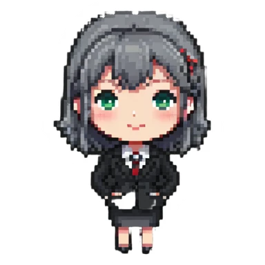 simple chibi businesswoman in office attire sticker