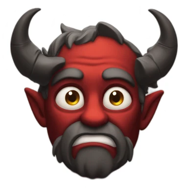 devil thinking like a philosopher sticker