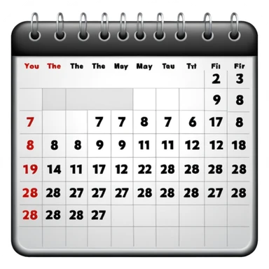 MONTHLY CALENDAR sticker