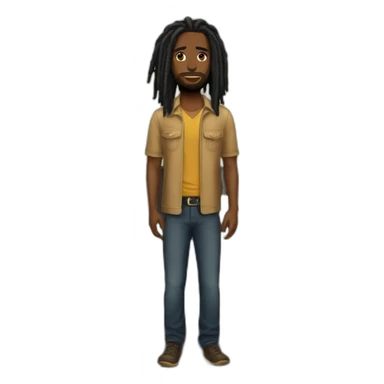 Black man dreadlock bedroom sticker
