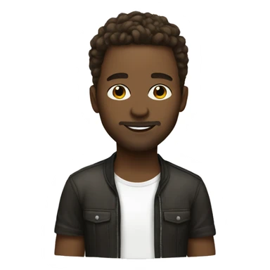 Dj white with brown hair sticker