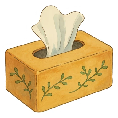ghibli style tissue box sticker