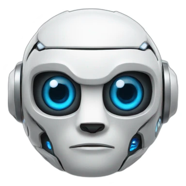 robot with alions eyes sticker