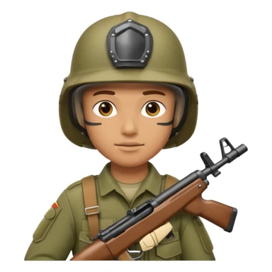 Soldier with rifle sticker