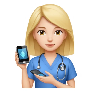 Girl holding ultrasound transducer sticker